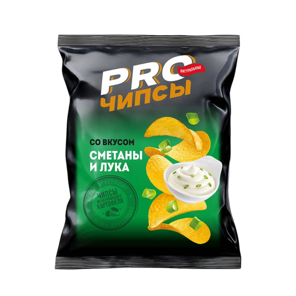 Чипсы PRO-Чипсы со вкусом сметаны и лука, 150 г