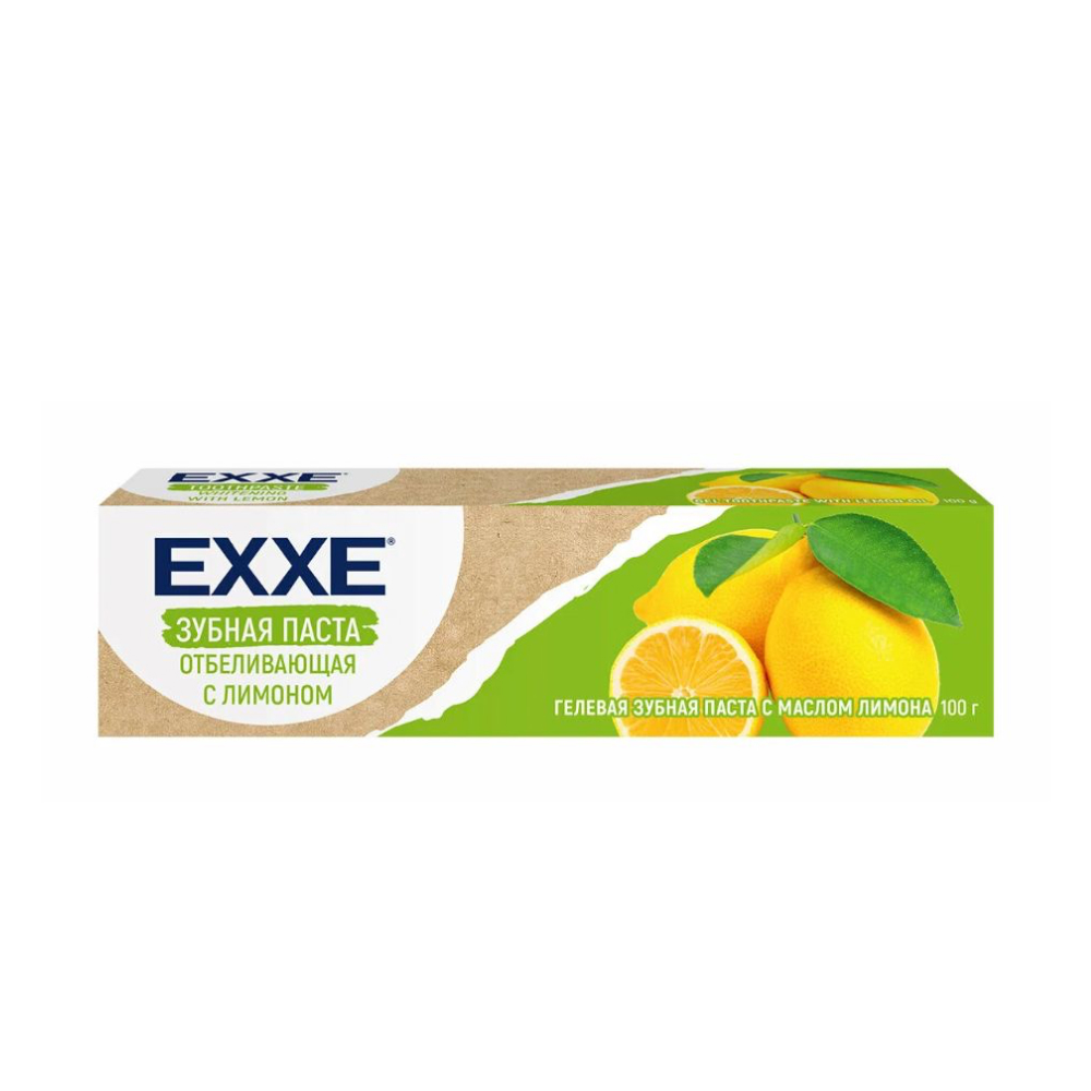 Зубная паста EXXE Отбеливающая с лимоном, 100 г