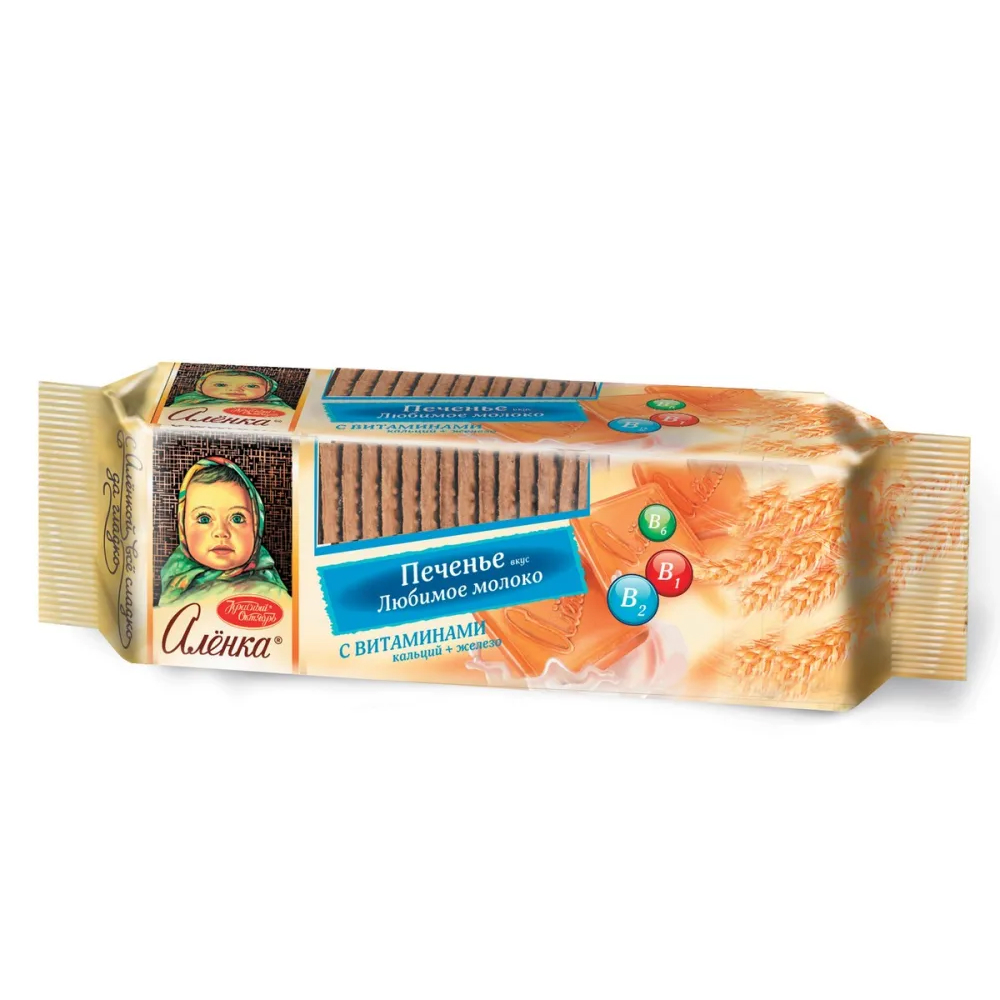 Печенье Аленка вкус любимое молоко с витаминами, 190 г