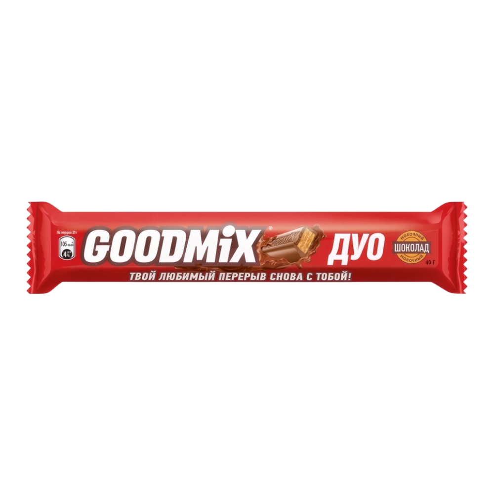 Батончик Goodmix молочный с хрустящей вафлей 40г