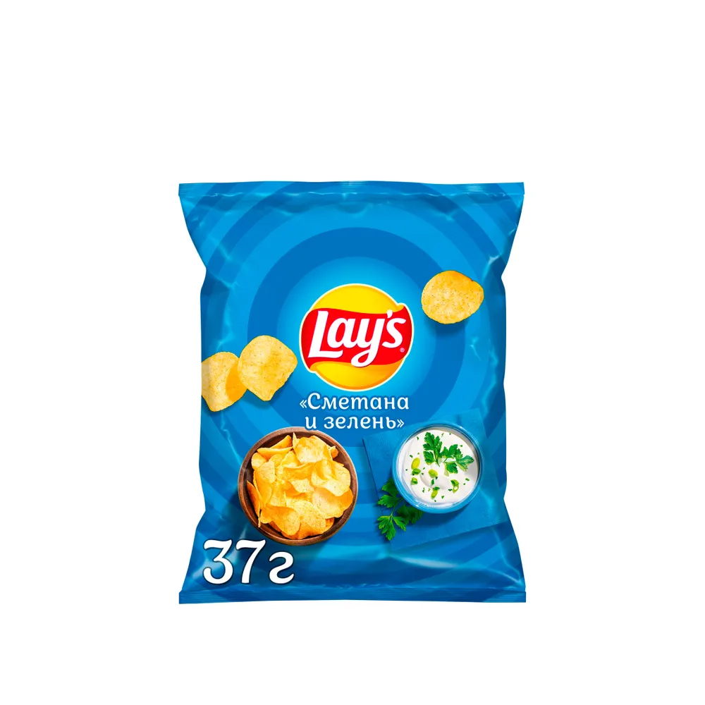 Чипсы Lay's Сметана и зелень, 37 г