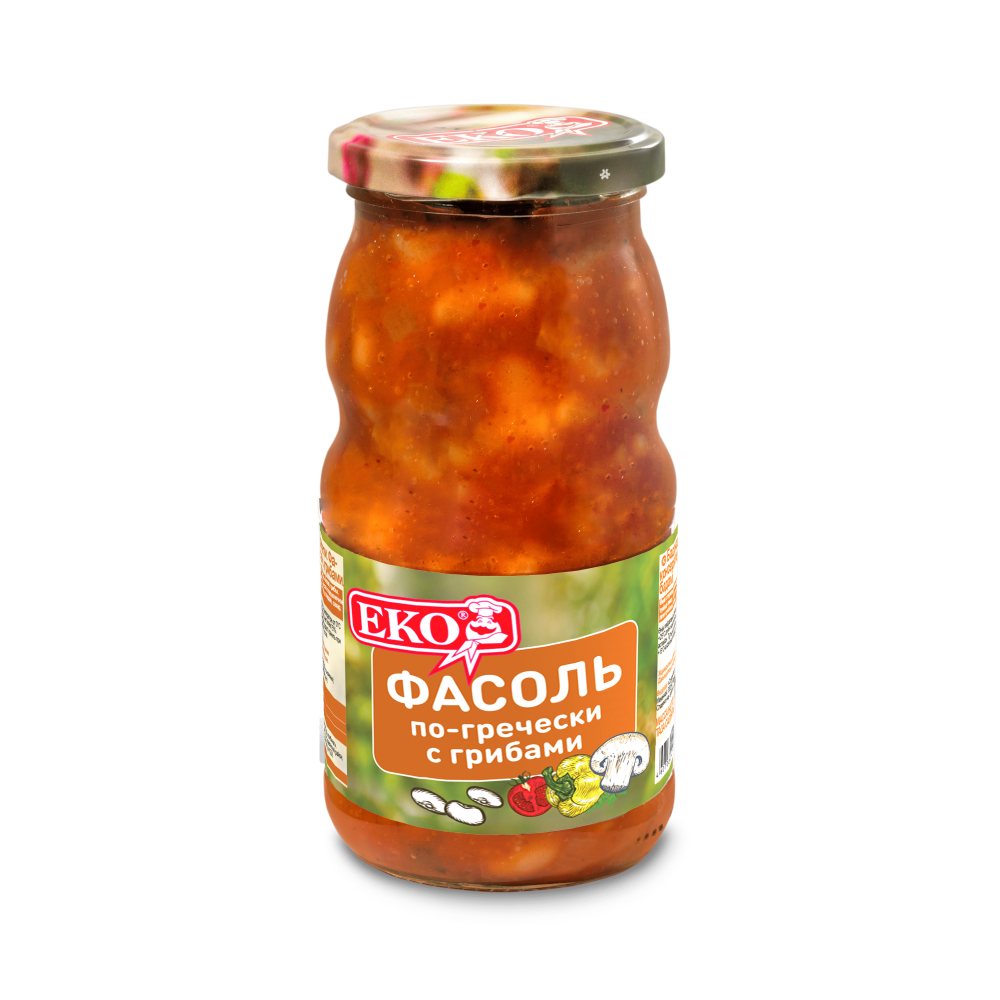 Фасоль с грибами Еко по-гречески, 510 г // [17]