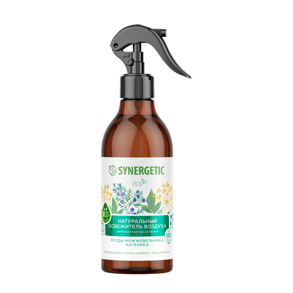 Освежитель воздуха Synergetic Ягоды можжевельника и ангелика, 380 мл