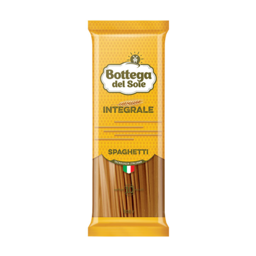 Макароны Bottega del Sole спагетти цельнозерновые, 500 г