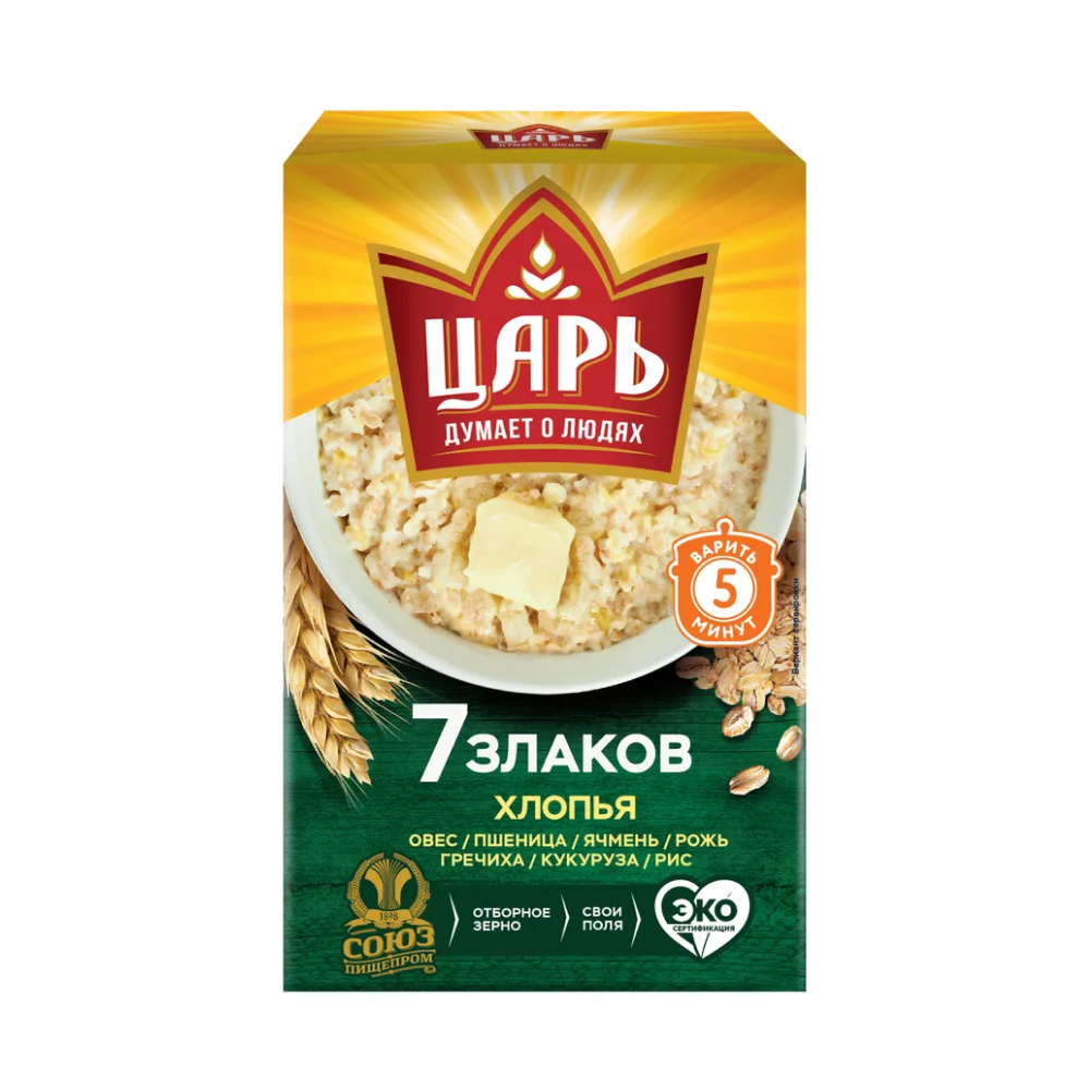 Хлопья из 7-ти злаков Царь, 400 г