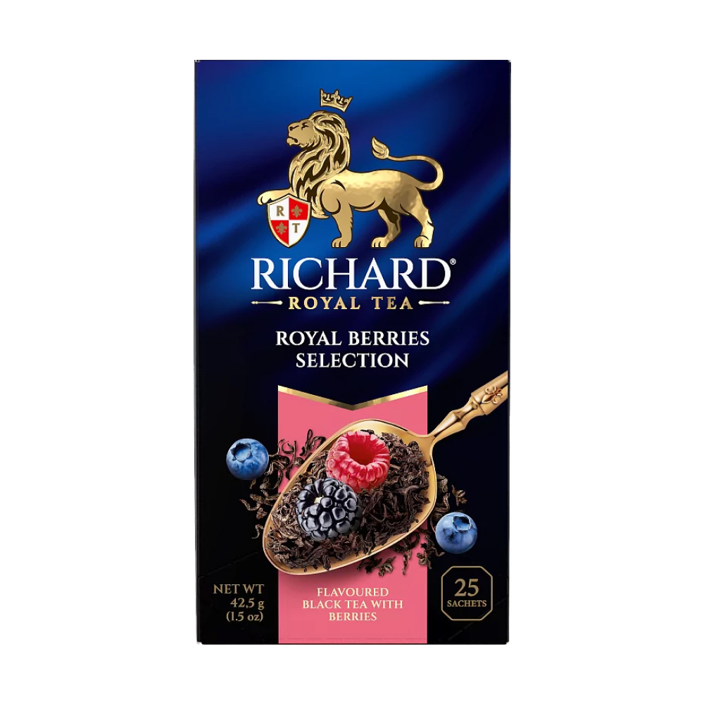 Чай черный Richard Royal Berries Selection Черника малина лесные ягоды, 25 п. // [12]