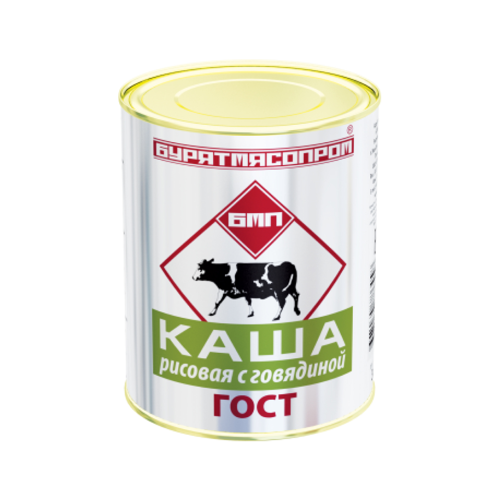 Каша рисовая БМП с говядиной гост, 340 г