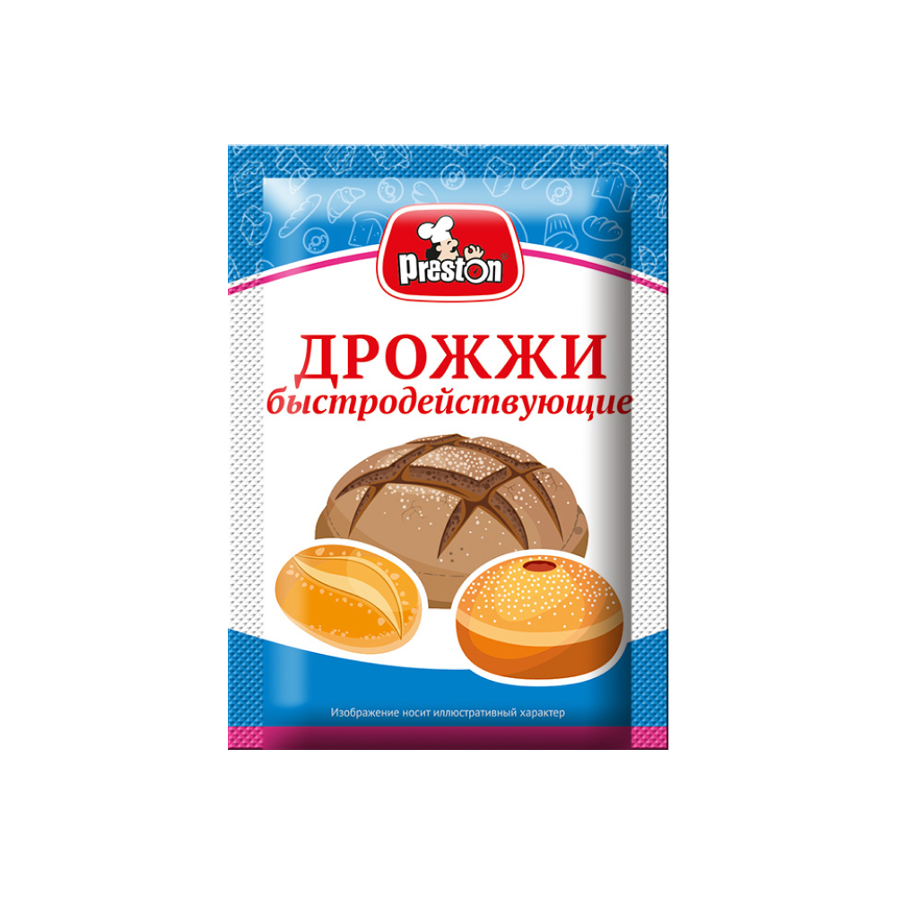 Дрожжи хлебопекарные Preston быстрорастворимые, 1.5 г