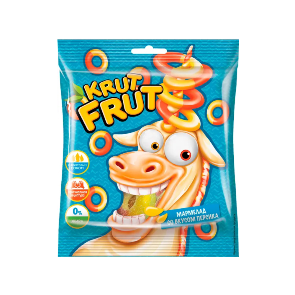 Мармелад жевательный KrutFrut колечки со вкусом персика, 70 г// [9]