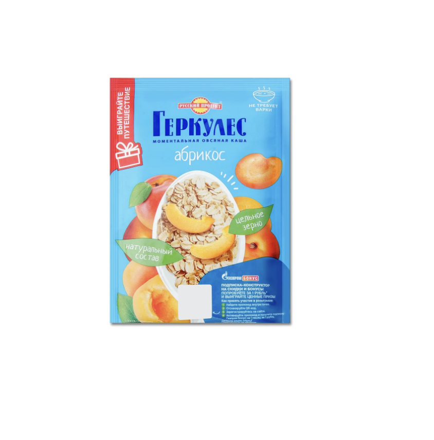 Каша овсяная Русский Продукт Геркулес с абрикосом, 35 г