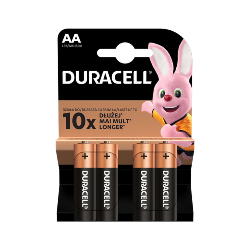 Батарейка Duracell AA пальчиковые, 4 шт