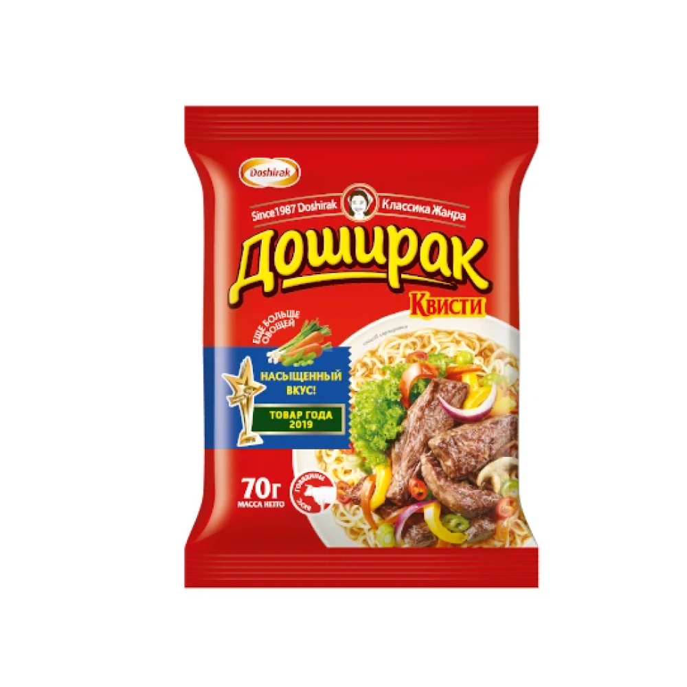 Лапша Доширак Квисти со вкусом говядины, 70 г