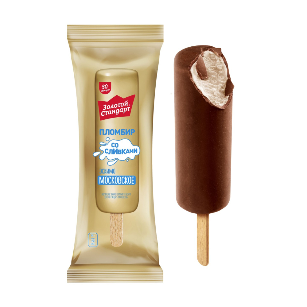 Мороженое Золотой стандарт Московское эскимо, 80 г