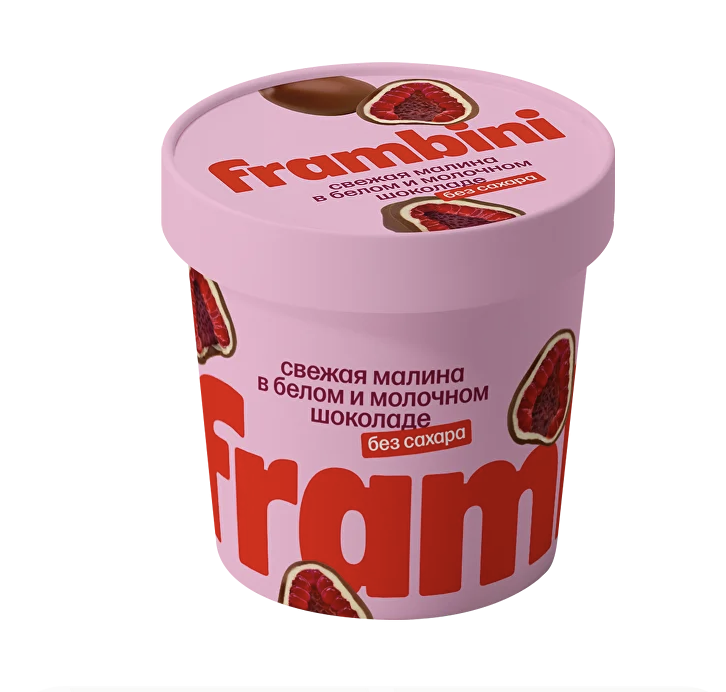 Малина в белом и молочном шоколаде без сахара Frambini