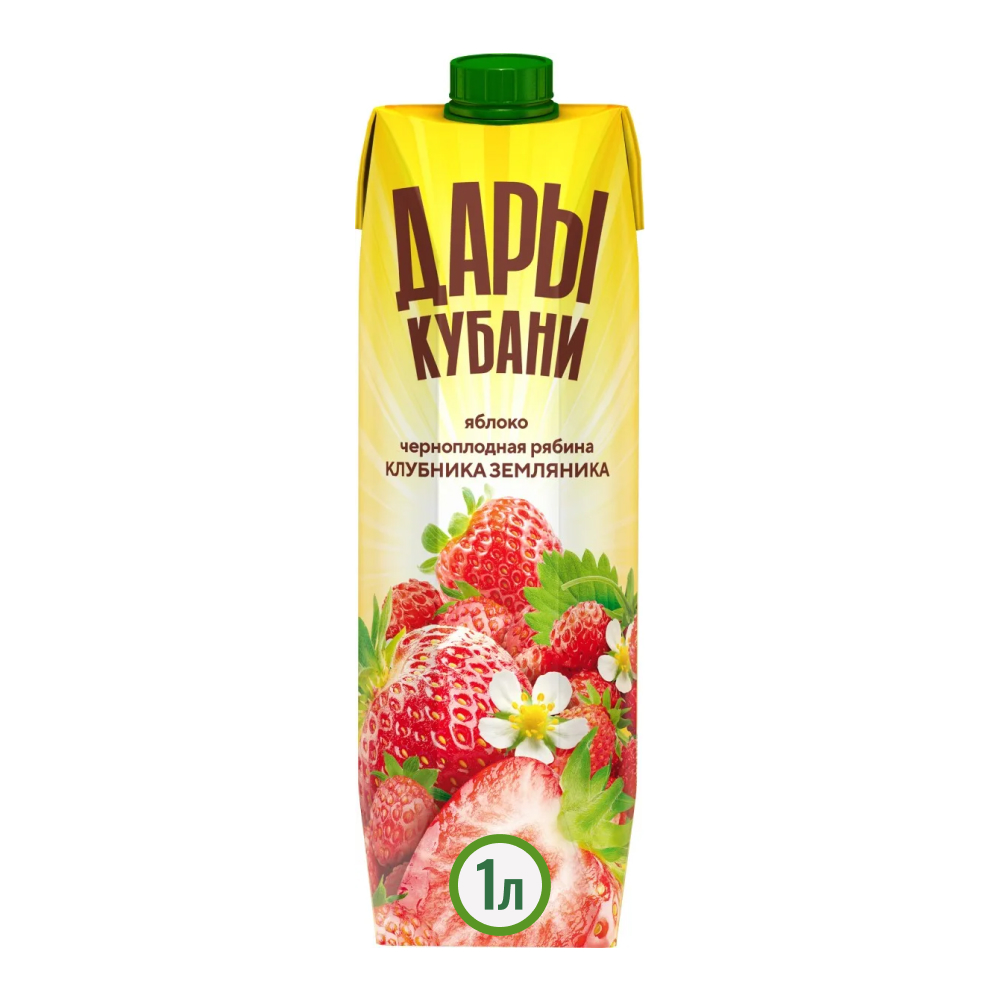 Нектар Дары Кубани Рябина клубника земляника, 0.95 л