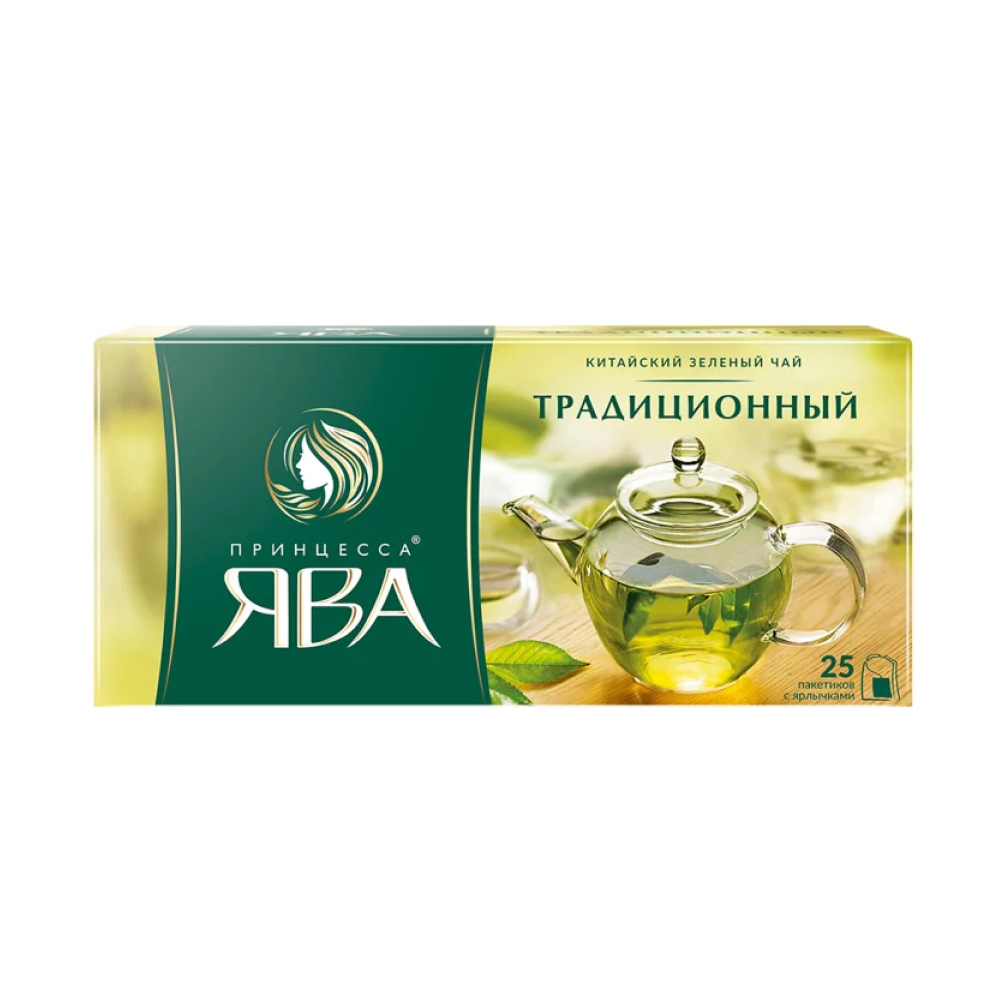 Чай зеленый Принцесса Ява Традиционный в пакетиках 2 г х 25 шт // [6]