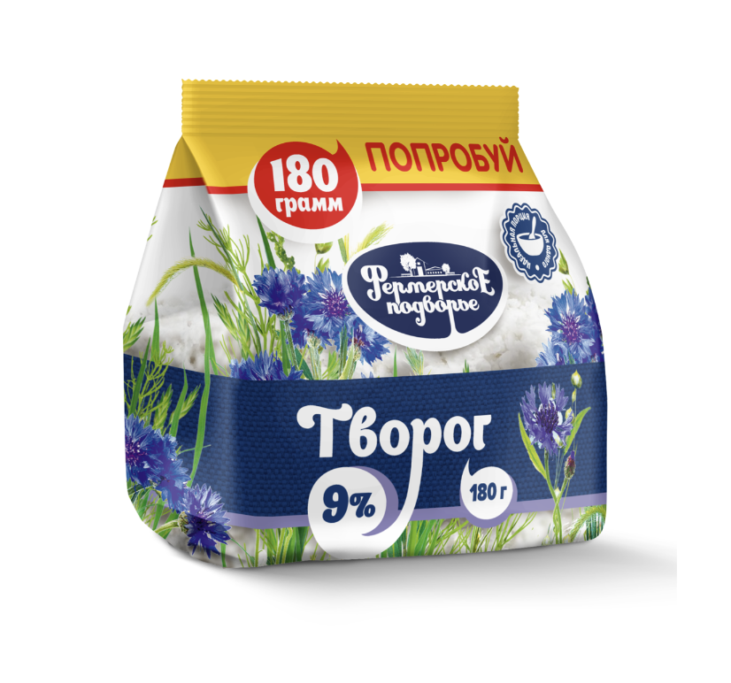 Творог 9% Фермерское подворье, 180 г
