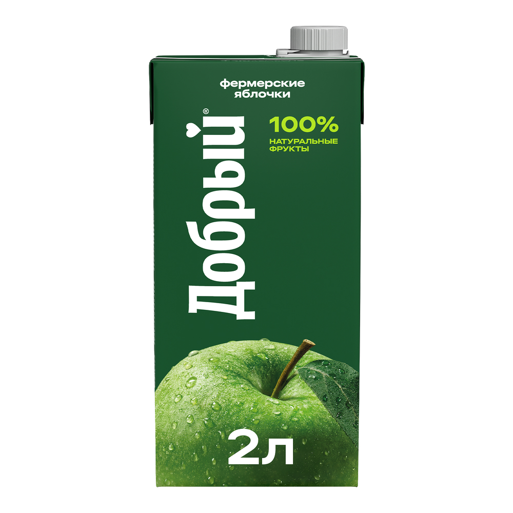 Сок Добрый Фермерские яблочки, 2 л