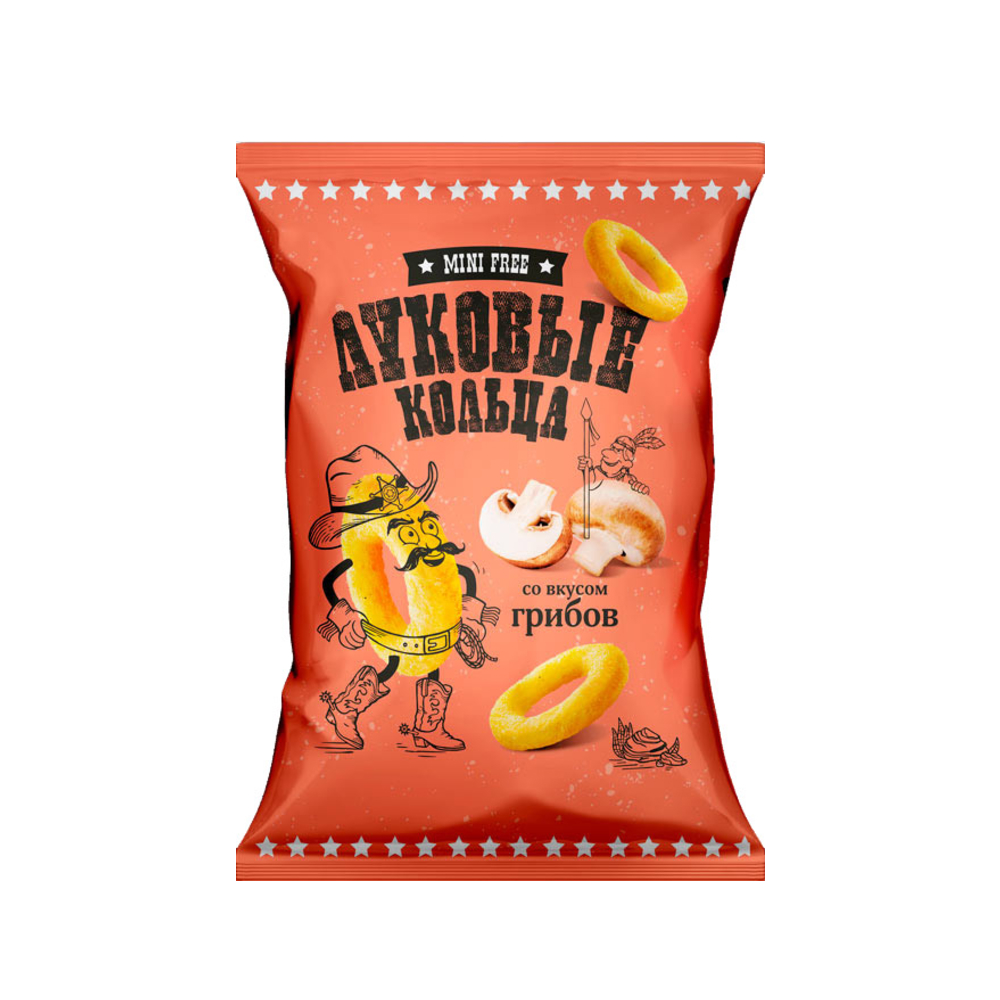 Луковые кольца Mini Free со вкусом грибов, 45 г