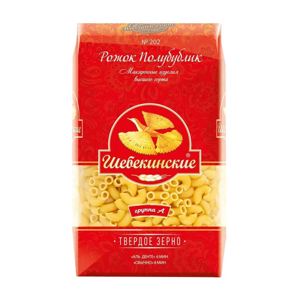 Макаронные изделия Шебекинские рожок полубублик , 450 г