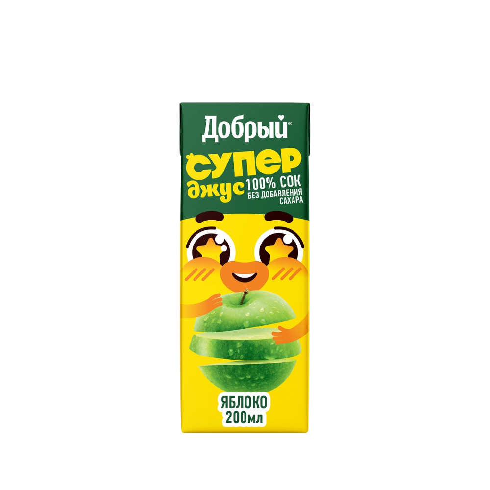 Сок Добрый Active kid яблочный, 200 мл