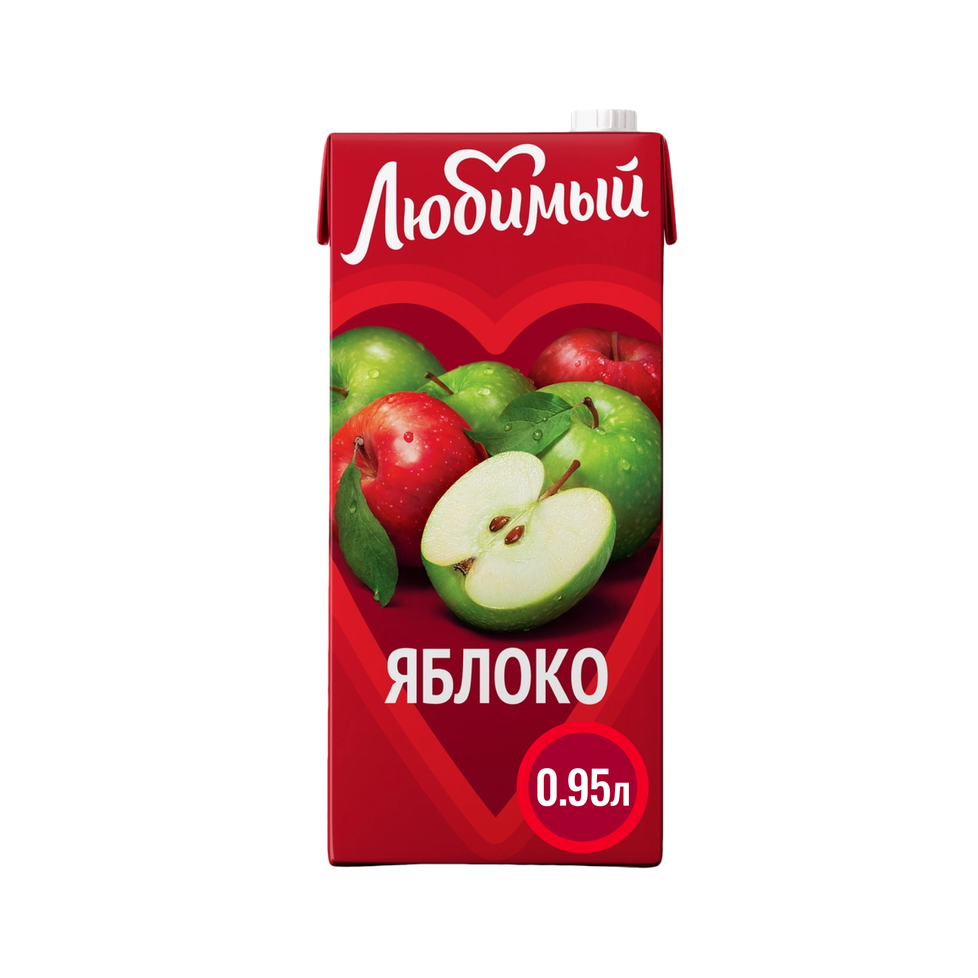 Нектар Любимый из яблок осветленный для детского питания, 0.95 л