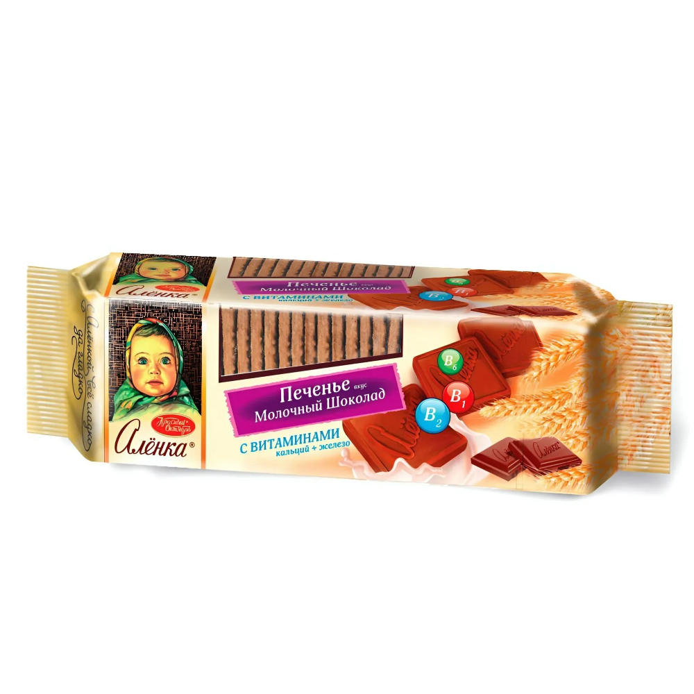 Печенье Аленка вкус молочный шоколад с витаминами, 190 г