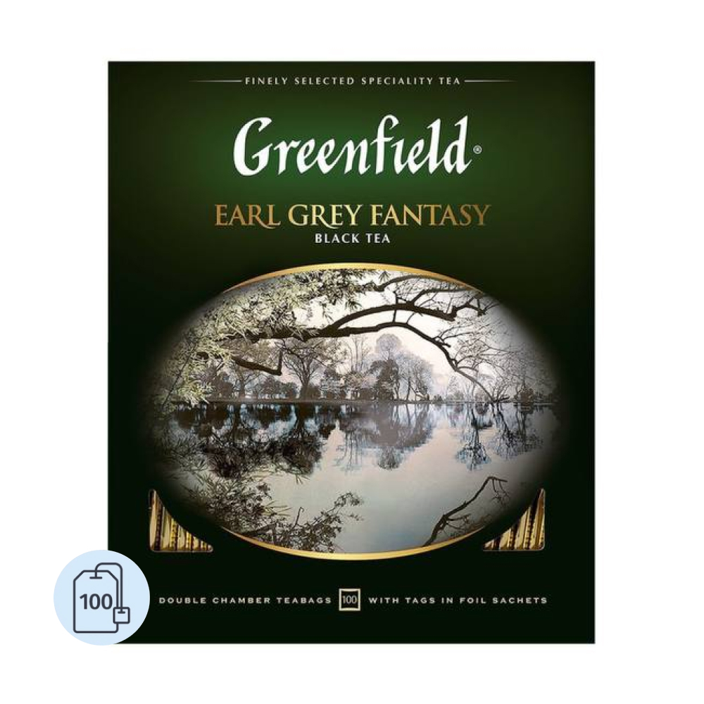 Чай Greenfield Earl Grey Fantasy черный с бергамотом 100х2г *