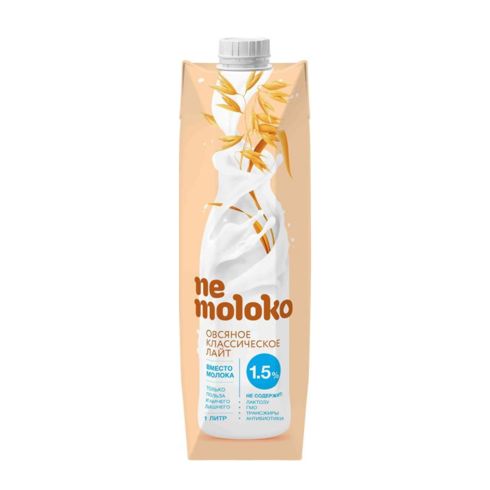Напиток Nemoloko Овсяный Классический Лайт 1.5%, 1 л *