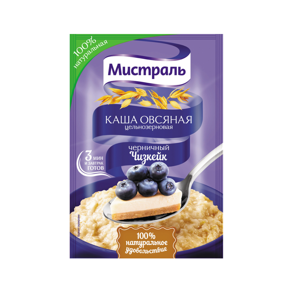 Каша овсяная Мистраль Черничный Чизкейк, 40 г