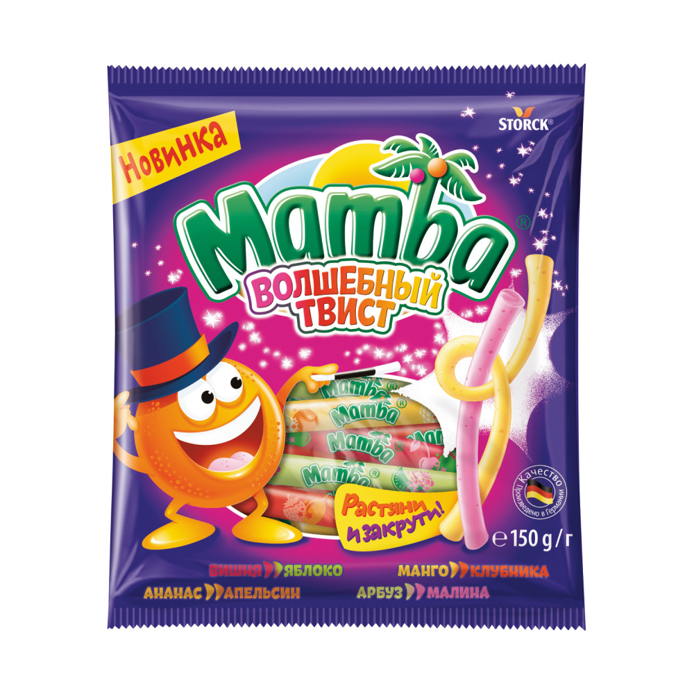Жевательная конфета Мамба Волшебный Твист, 150 г