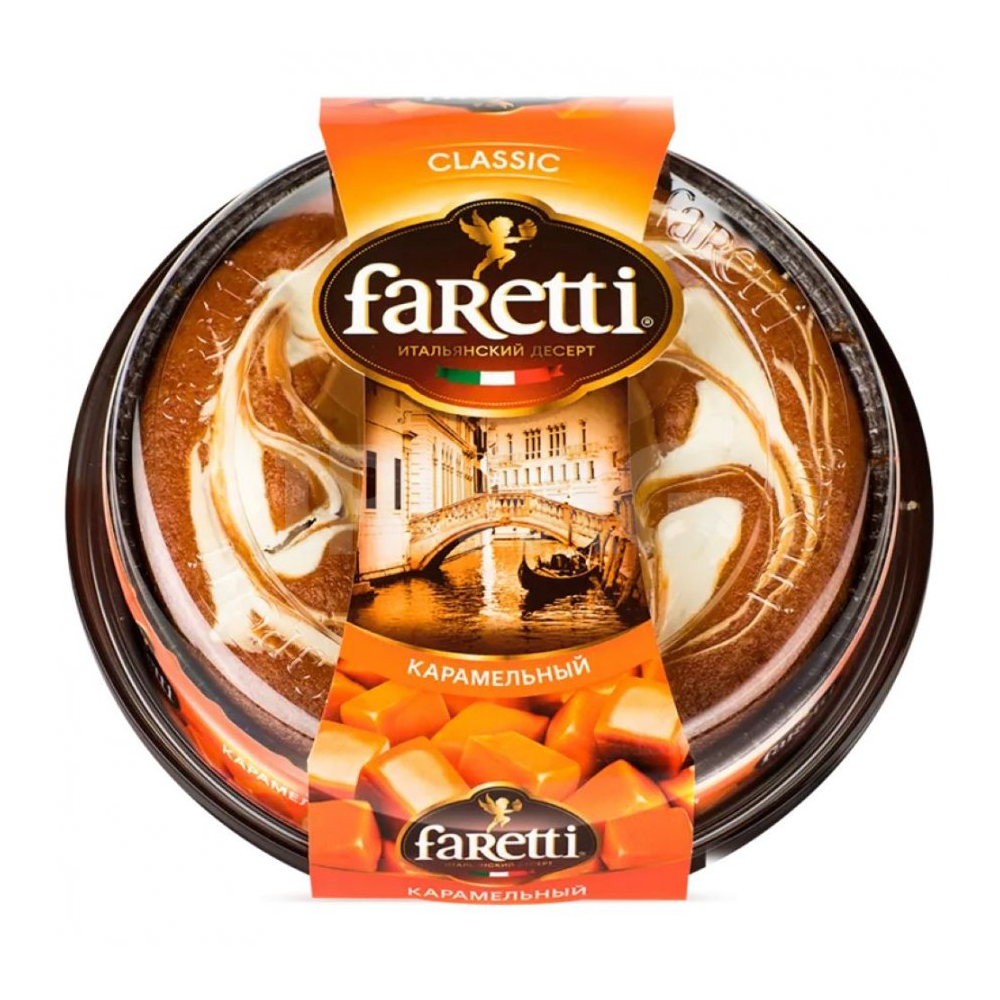 Торт бисквитный Faretti карамельный, 400 г