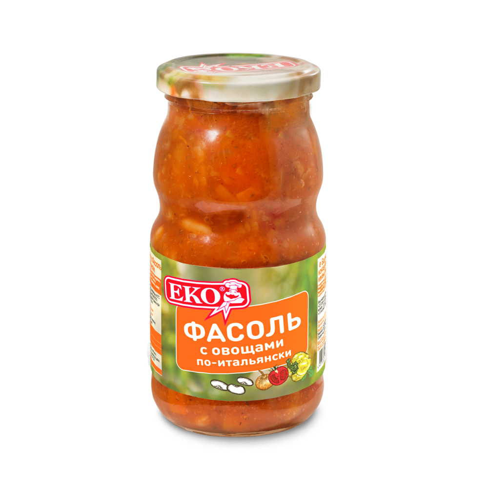 Фасоль с овощами Еко по-итальянски, 510 г