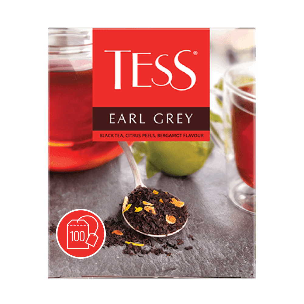 Чай TESS Earl Grey черный с бергамотом, 100 п // [6]