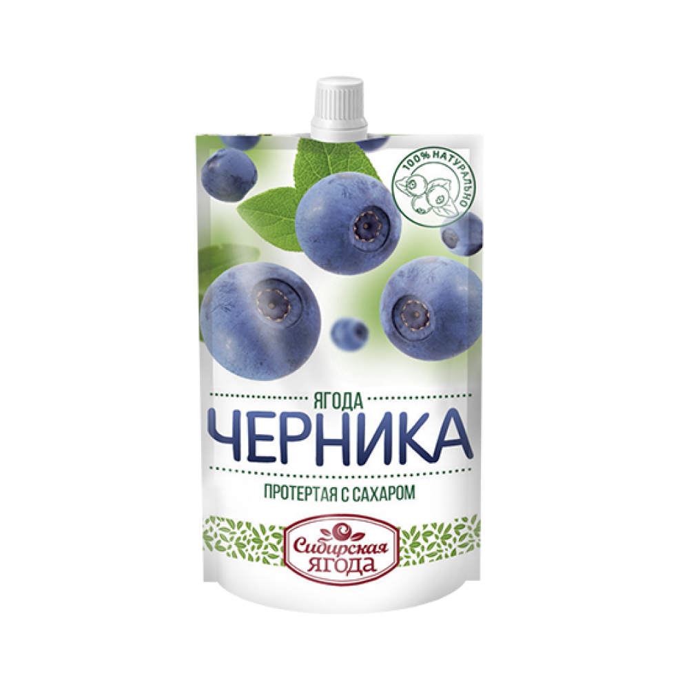 Черника протертая с сахаром САВА, 280 г