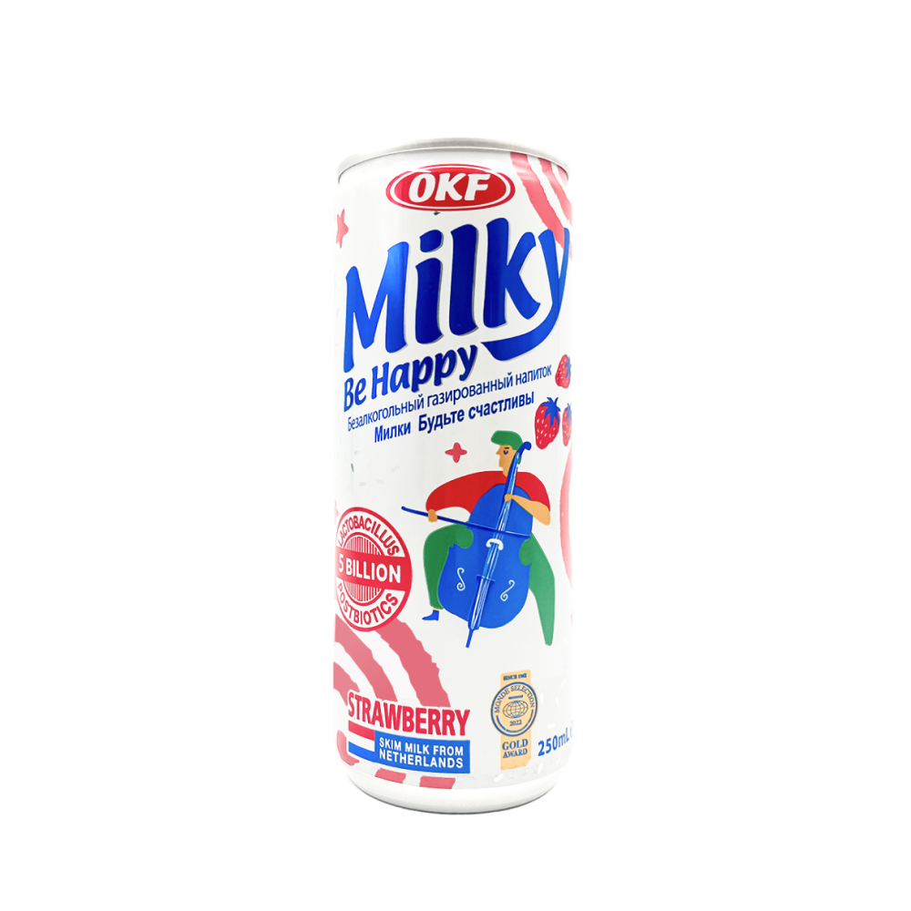 Газированный напиток Milky Be Happy Клубника, 250 мл