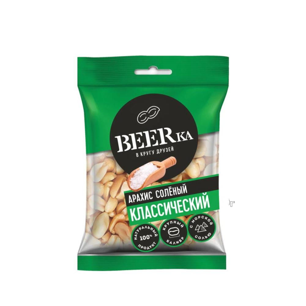 Арахис жареный солёный Beerka, 30 г
