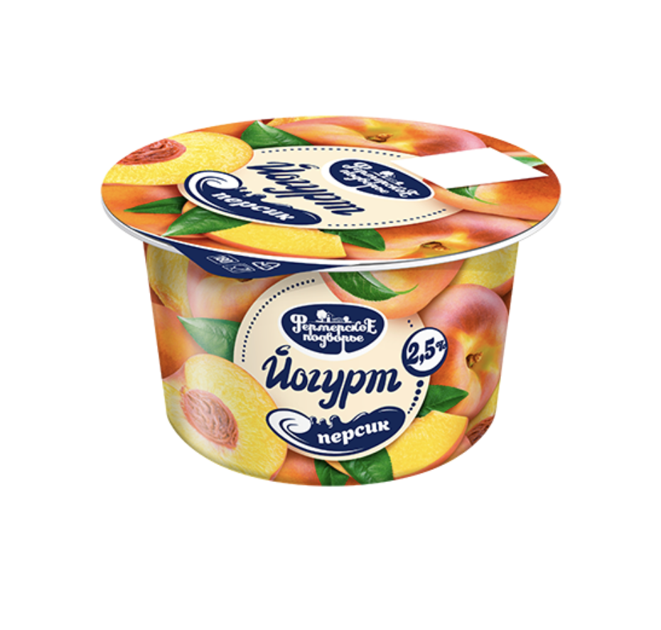Йогурт с наполнителем " Персик" 2,5 % , 180 г