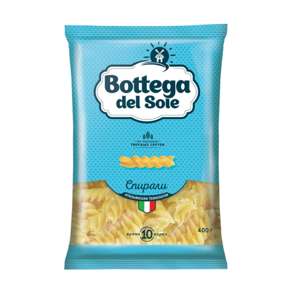 Макароны Bottega del sole спирали, 400 г