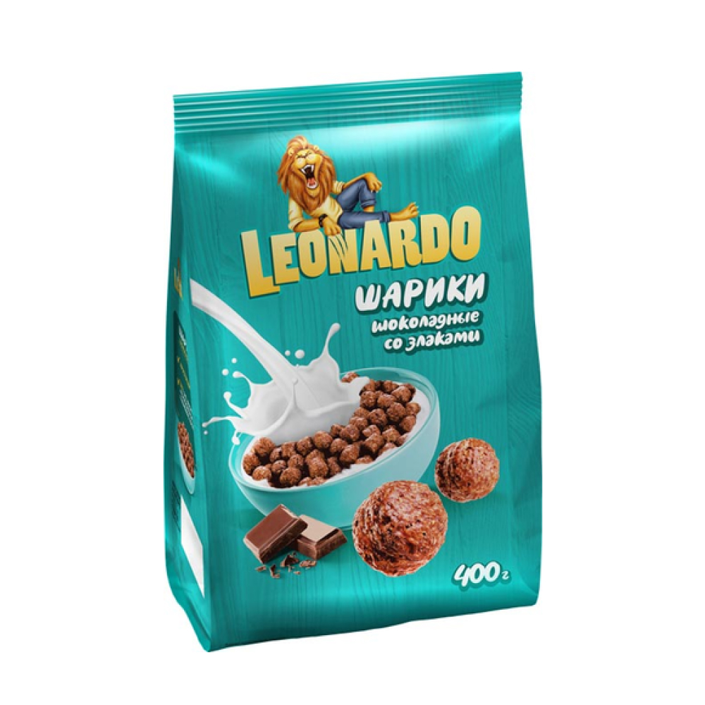 Готовый завтрак Leonardo шоколадные шарики, 400 г
