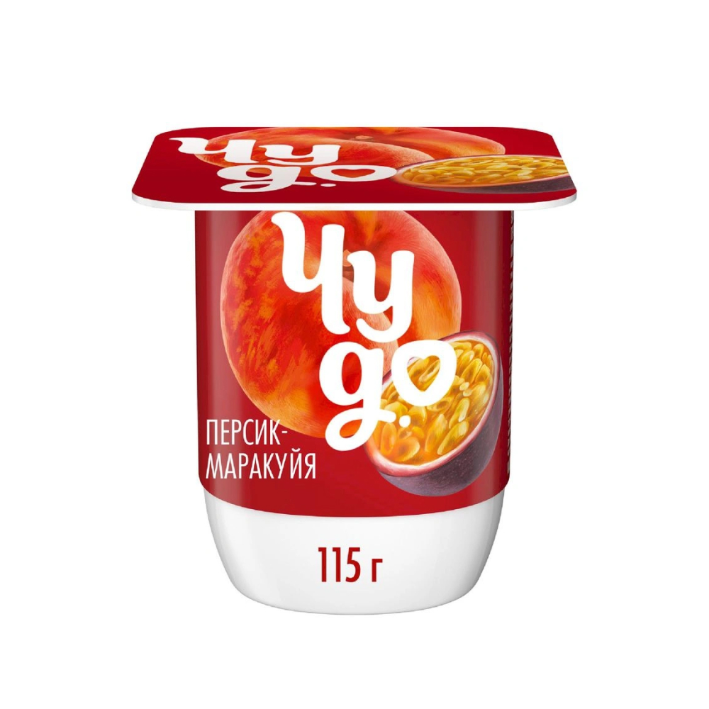 Йогурт Чудо Персик-маракуйя 2,5%, 115 г