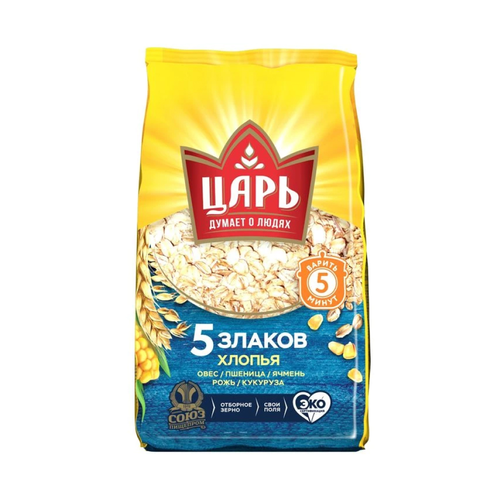 Хлопья из 5-х злаков Царь, 400 г