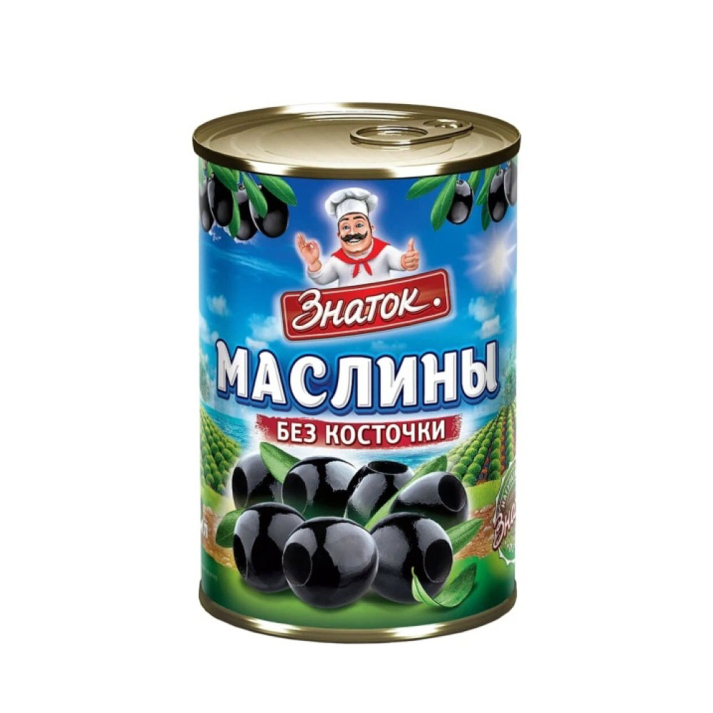 Маслины без косточек Знаток, 280 г