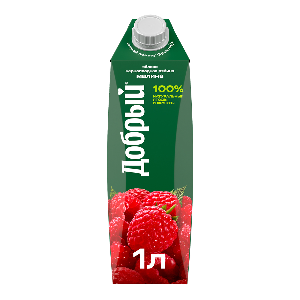Сок Добрый Яблоко рябина малина, 1 л