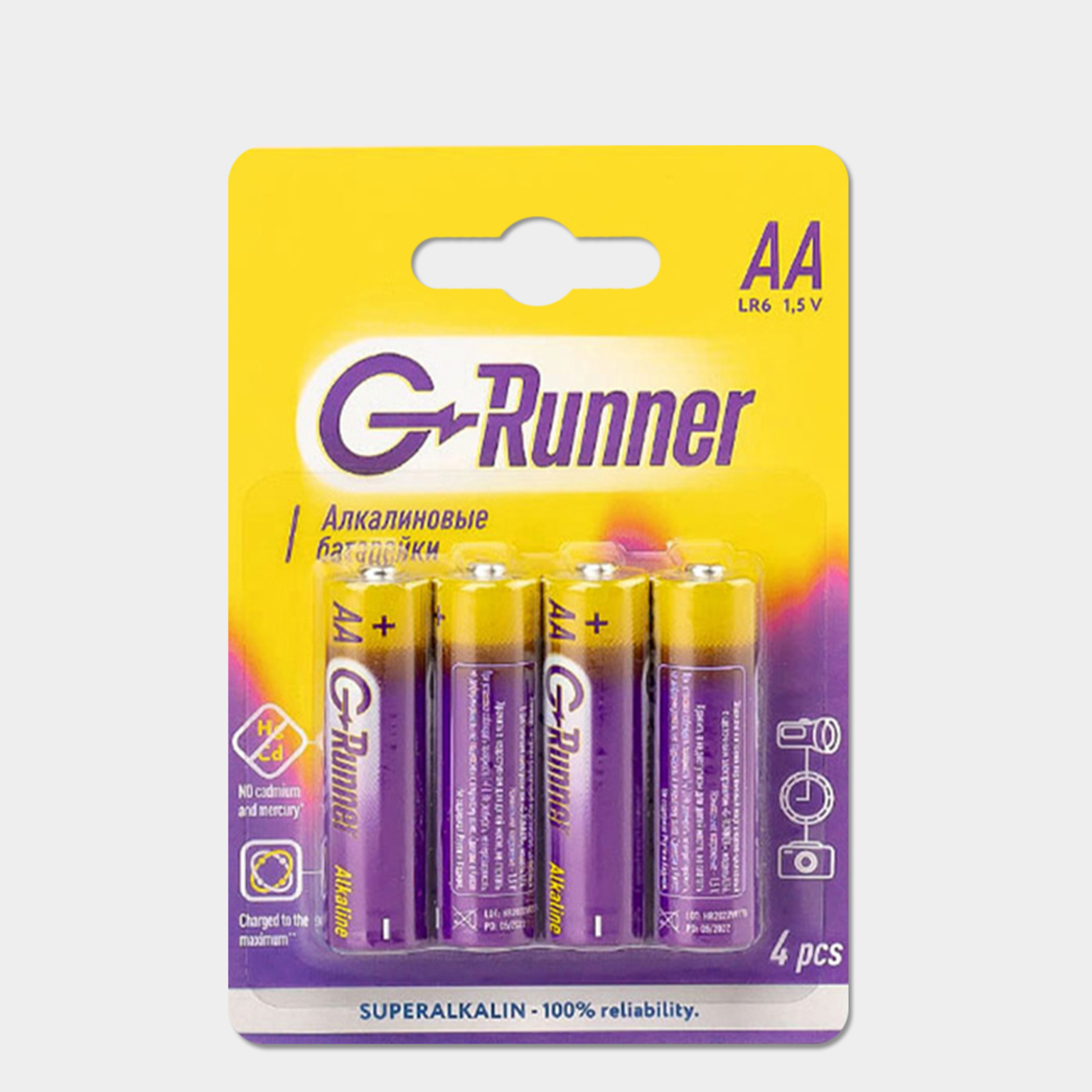 Батарейки G-runner AA/LR6 1,5 V пальчиковые, 4 шт