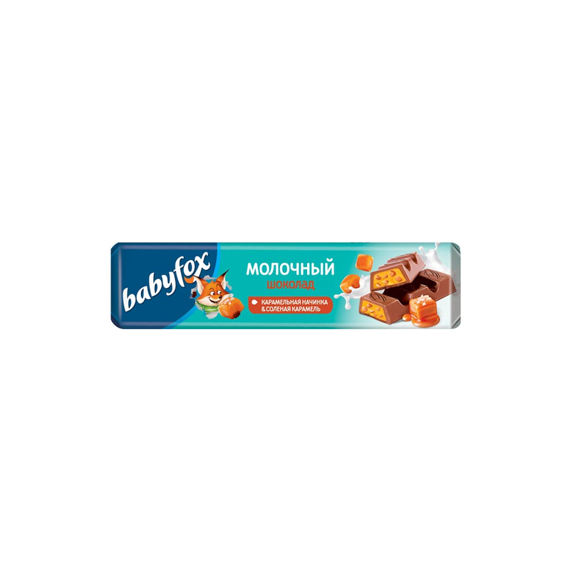 Батончик BabyFox с соленой карамелью, 45 г