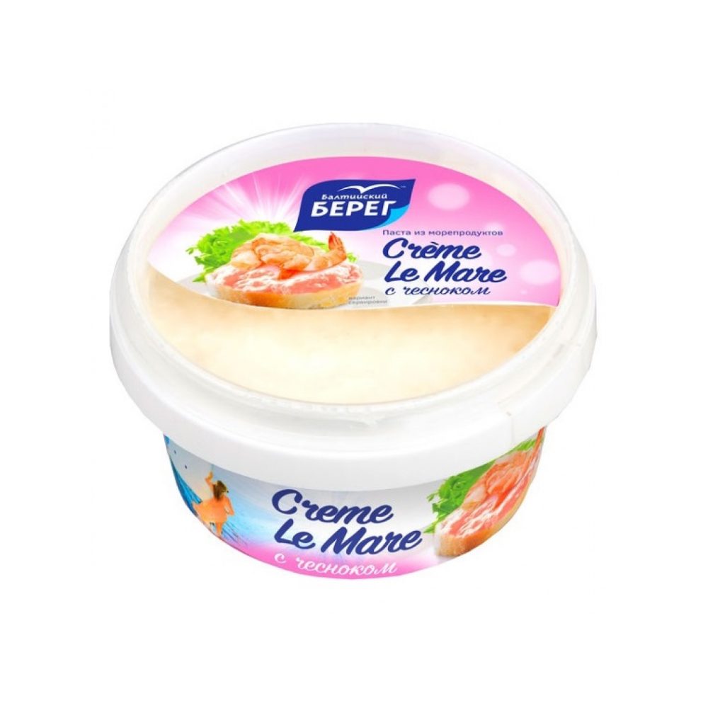 Паста из морепродуктов Балтийский Берег Creme Le Mare с чесноком, 150 г