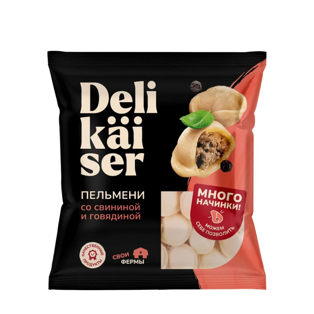 Пельмени Delikaiser со свининой и говядиной, 400 г