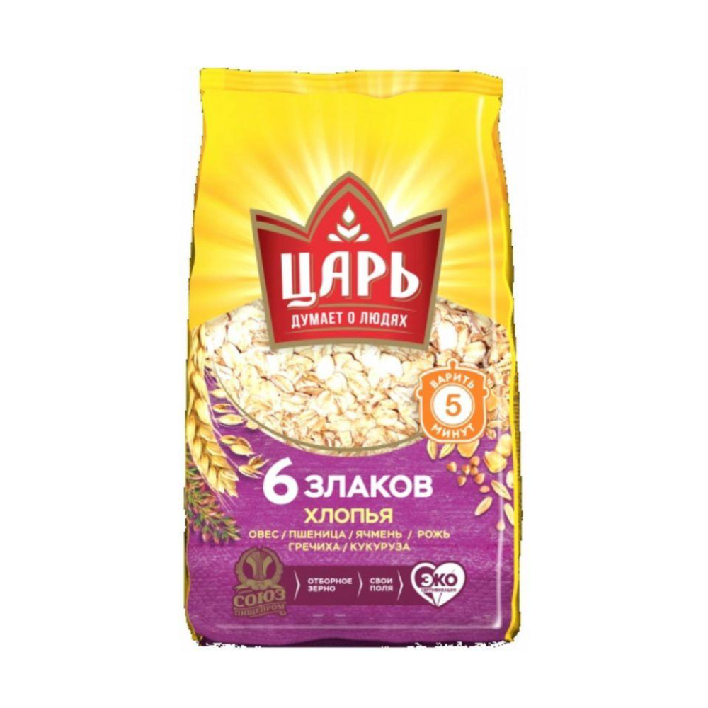 Хлопья из 6-ти злаков Царь, 400 г