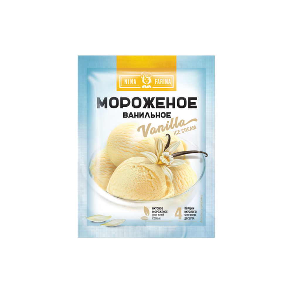 Сухая смесь для приготовления мороженого Nina Farina Ванильное, 70 г